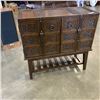 Image 1 : ASHLEY FURNITURE ACCENT CABINET WITH DARK BROWN FINISH