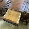 Image 3 : ASHLEY FURNITURE SLIDING TOP STORAGE CABINET WITH RECTANGLE END TABLE WITH DARK BROWN FINISH
