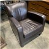 Image 1 : BROWN LEATHER TUB CHAIR
