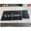 Image 1 : 2 NEW 30X17 RUBBER WELCOME MATTS