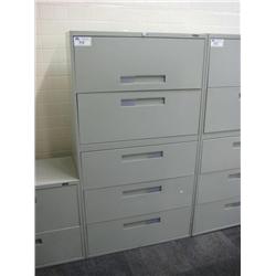 Global Grey 5 Drawer File Cabinet