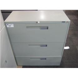 Global Grey 3 Drawer File Cabinet