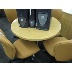 Oak Round Conference Table