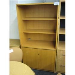 Oak 2 Drawer Storage Cabinet With Hutch