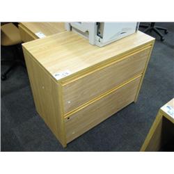 Oak 2 Drawer Storage Cabinet