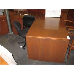 Walnut Double Pedestal Executive Desk