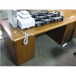 Tigerwood Double Pedestal Desk