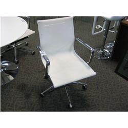 White & Chrome Task Chair
