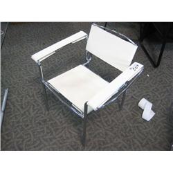 White & Chrome Client Chair