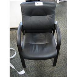 Mahogany Framed Leather Client Chair