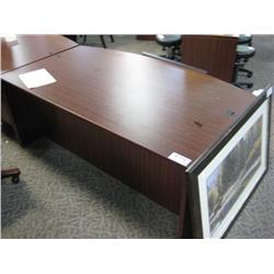 Mahogany Bow Front Desk