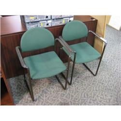 2 Green Client Chairs