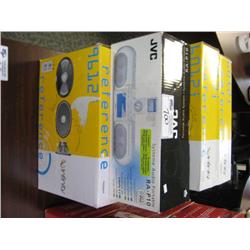 5 Boxes Infinity Speakers & JVC Radio