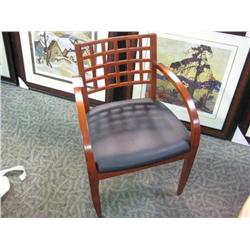 Cherry & Leather Client Chair