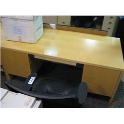 Maple Double Pedestal Desk