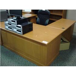 Oak  L-Shaped Desk