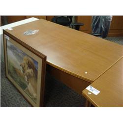 Oak Bow Front Executive Desk