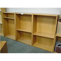 3 - Cherry Maple 4 Ft Bookshelves