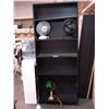 Image 1 : 7 Ft Black Bookshelf With Fans And Lamp