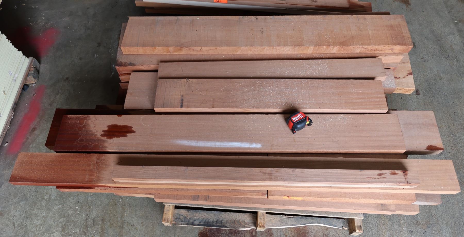 Pallets Seeds Ribbons Pallet Ribbon Sapele Lumber, Misc Lengths to 72