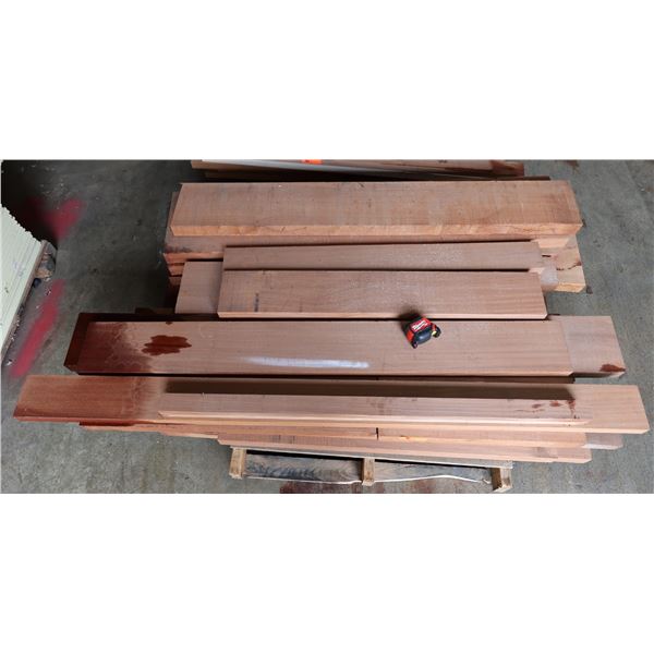 Pallet Ribbon Sapele Lumber, Misc Lengths to 72"L