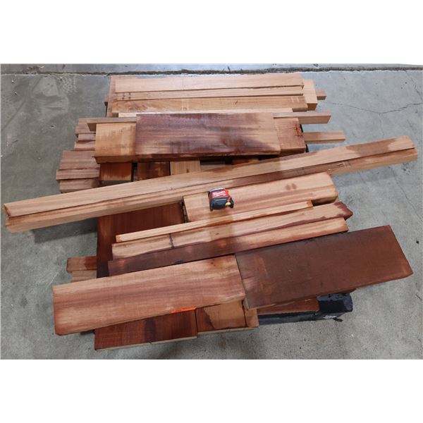 Pallet Mahogany Lumber, Misc Lengths to 70"L