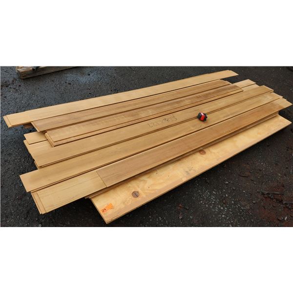 Bundle Teak Veneer, Misc Lengths to 124"L