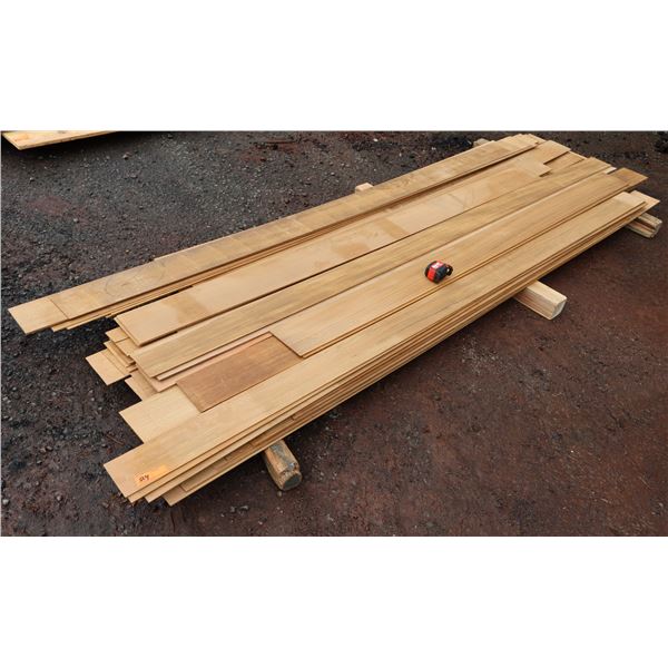 Bundle Teak Veneer, Misc Lengths to 118"L