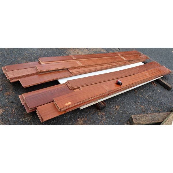 Bundle Ribbon Sapele Veneer, Misc Lengths to 128"L