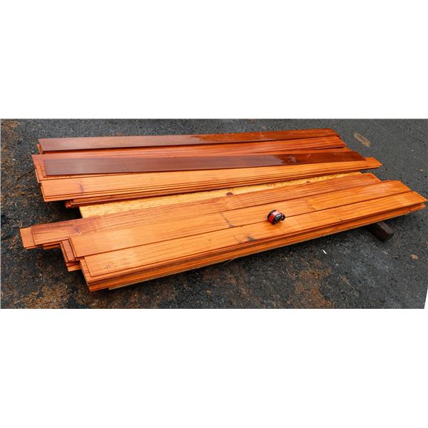 Bundle Ribbon Sapele Veneer, Misc Lengths to 108"L