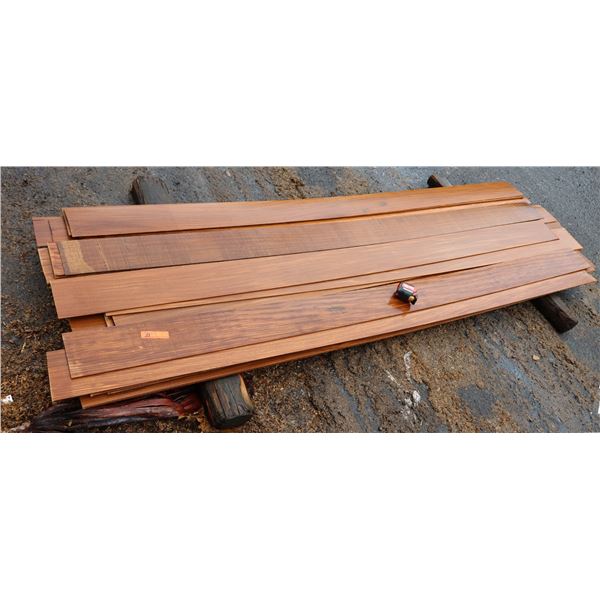 Bundle Afromosia Veneer, Misc Lengths to 108"L