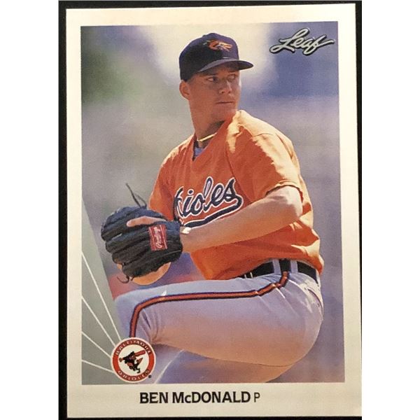 1990 LEAF BEN McDONALD ROOKIE CARD