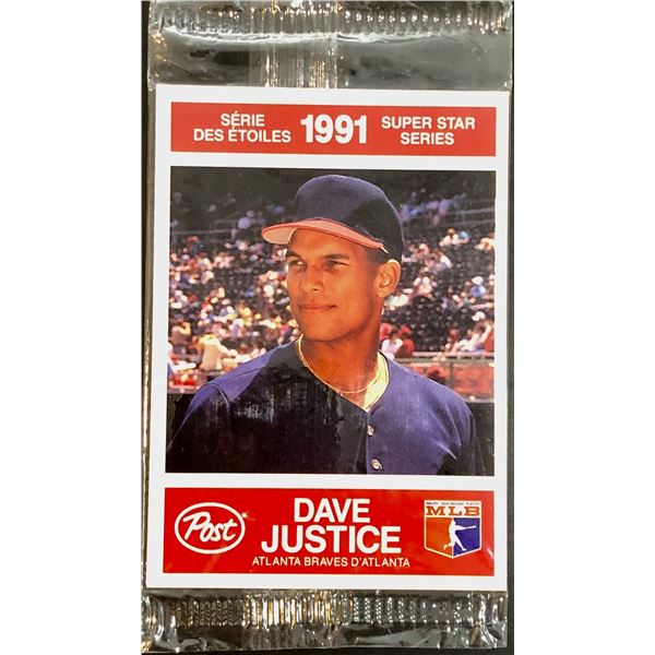 1991 POST CEREAL ROGER CLEMENS / DAVE JUSTICE