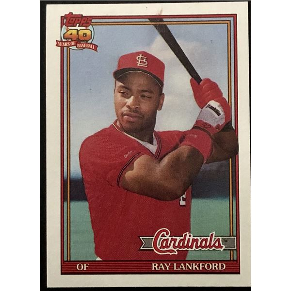 1991 TOPPS RAY LANKFORD ROOKIE CARD