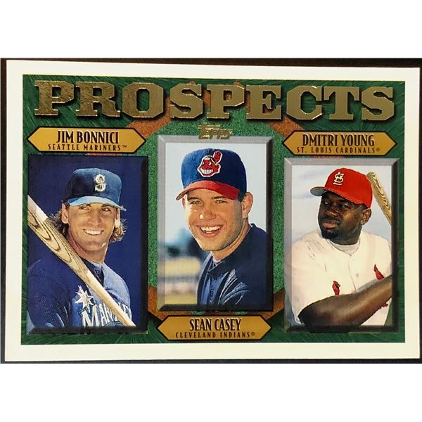 1997 TOPPS SEAN CASEY / DMITRI YOUNG ROOKIE CARD