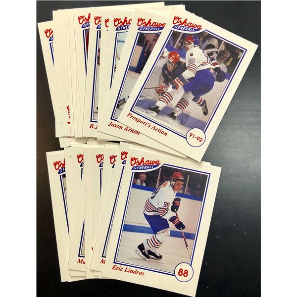 1990-91 OSHAWA GENERALS TEAM SET - ERIC LINDROS x 2 (HOF)