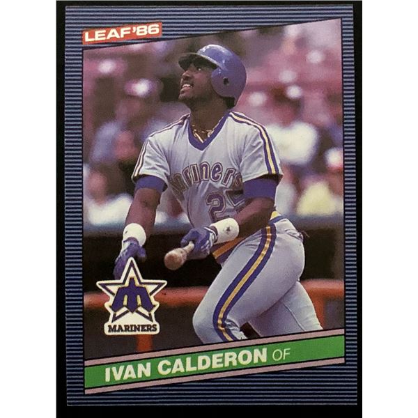 1986 LEAF IVAN CALDERON ROOKIE CARD