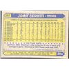 Image 2 : 1987 TOPPS JOHN CERUTTI ROOKIE CARD