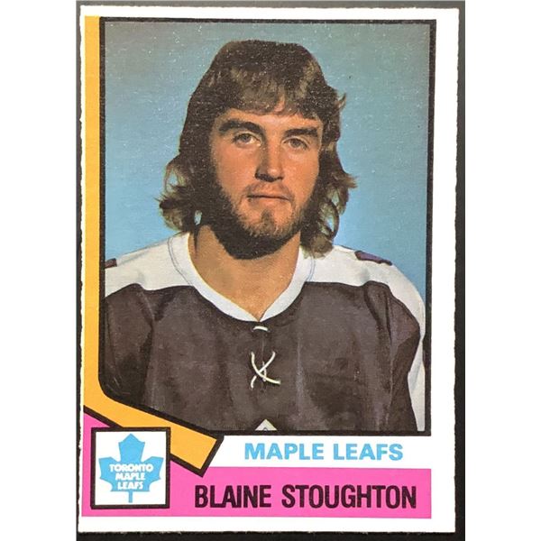 1974-75 O-PEE-CHEE BLAINE STOUGHTON ROOKIE CARD