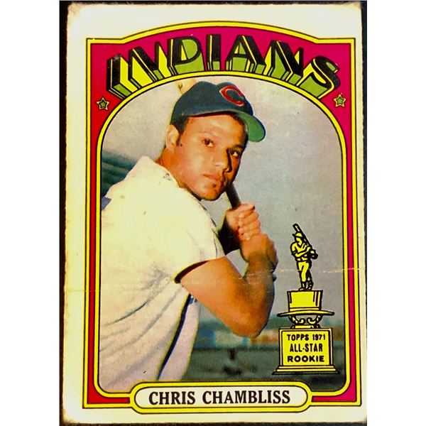 1972 O-PEE-CHEE CHRIS CHAMBLISS ROOKIE CARD