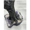 Image 5 : 29 X 21 INCH ROSE QUARTZ CRYSTAL TREE WITH AMETHYST BASE ( HANDMADE BRAZIL )