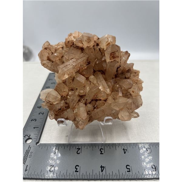 5.4 X 4.3 INCH  ORANGE CLEAR QUARTZ ROUGH