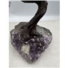 Image 4 : 8 X 8 INCH AMETHYST GEM CRYSTAL TREE WITH AMETHYST BASE HANDMADE