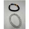 Image 1 : BRAND NEW CLEAR QUARTZ AND CHAKRA BRACELET 8MM