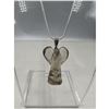 Image 2 : BRAND NEWV S925 SILVER CHAIN WITH SMOKY QUARTZ ANGEL PENDANT