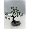 Image 4 : 5 X 5 INCH  GREEN AVENTURINE WITH AMETHYST BASE BOSAI TREE