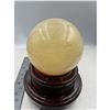 Image 2 : 87.3 MM HONEY CALCITE SPHERE WITH STAND