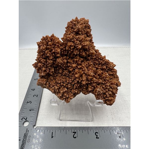 4.3 X 4 INCH ORANGE CALCITE FLOWER FORMATION