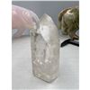 Image 2 : 3.5 X 2.3 INCH  CLEAR QUARTZ TOWER WITH AURA