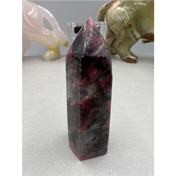 2.7 INCH NATURAL RHODONITE CRYSTAL TOWER